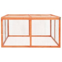 vidaXL Kaninchenstall 124x120x60 cm Massivholz Tanne