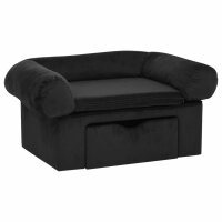 vidaXL Hundesofa mit Schublade Schwarz 75x50x38 cm...