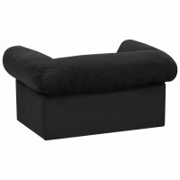 vidaXL Hundesofa mit Schublade Schwarz 75x50x38 cm Pl&uuml;sch