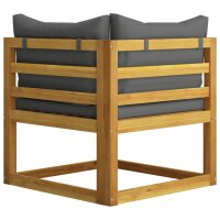 vidaXL 6-tlg. Garten-Lounge-Set mit Auflagen Massivholz Akazie