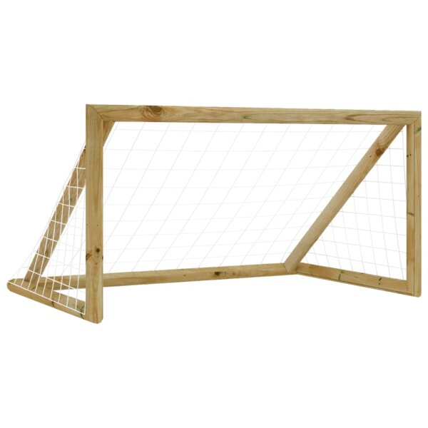 vidaXL Fu&szlig;balltor mit Netz 160x100x80 cm Kiefernholz Impr&auml;gniert