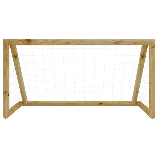 vidaXL Fu&szlig;balltor mit Netz 120x80x60 cm Kiefernholz Impr&auml;gniert