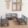 vidaXL 6-tlg. Garten-Lounge-Set Grau Kiefer Massivholz