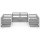 vidaXL 6-tlg. Garten-Lounge-Set Grau Kiefer Massivholz