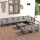 vidaXL 9-tlg. Garten-Lounge-Set Grau Kiefer Massivholz