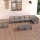 vidaXL 9-tlg. Garten-Lounge-Set Grau Kiefer Massivholz