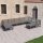 vidaXL 9-tlg. Garten-Lounge-Set Grau Kiefer Massivholz