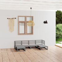 vidaXL 6-tlg. Garten-Lounge-Set Kiefer Massivholz