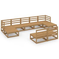 vidaXL 9-tlg. Garten-Lounge-Set Massivholz Kiefer