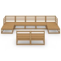 vidaXL 9-tlg. Garten-Lounge-Set Massivholz Kiefer