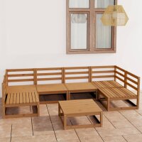 vidaXL 7-tlg. Garten-Lounge-Set Massivholz Kiefer