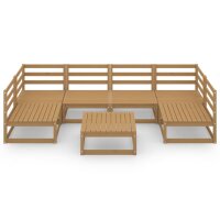 vidaXL 7-tlg. Garten-Lounge-Set Massivholz Kiefer