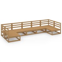 vidaXL 7-tlg. Garten-Lounge-Set Massivholz Kiefer