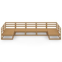 vidaXL 7-tlg. Garten-Lounge-Set Massivholz Kiefer