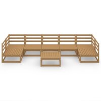 vidaXL 8-tlg. Garten-Lounge-Set Massivholz Kiefer