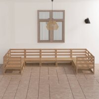 vidaXL 9-tlg. Garten-Lounge-Set Massivholz Kiefer