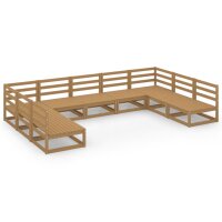 vidaXL 9-tlg. Garten-Lounge-Set Massivholz Kiefer