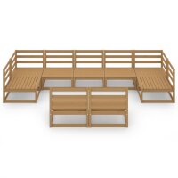 vidaXL 9-tlg. Garten-Lounge-Set Massivholz Kiefer