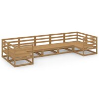 vidaXL 7-tlg. Garten-Lounge-Set Massivholz Kiefer