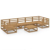 vidaXL 8-tlg. Garten-Lounge-Set Massivholz Kiefer