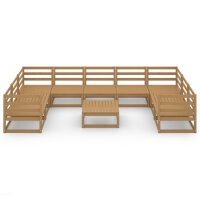 vidaXL 10-tlg. Garten-Lounge-Set Massivholz Kiefer