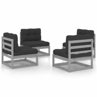 vidaXL 4-tlg. Garten-Lounge-Set mit Kissen Kiefer Massivholz