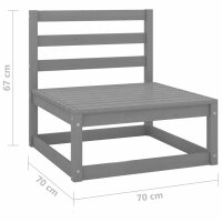 vidaXL 4-tlg. Garten-Lounge-Set mit Kissen Kiefer Massivholz