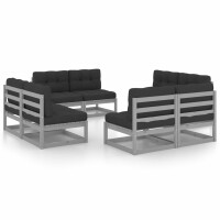 vidaXL 8-tlg. Garten-Lounge-Set mit Kissen Kiefer Massivholz