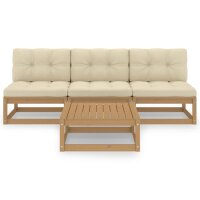 vidaXL 4-tlg. Garten-Lounge-Set mit Kissen Kiefer Massivholz