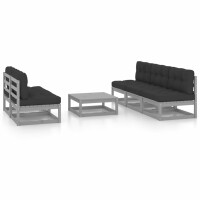 vidaXL 6-tlg. Garten-Lounge-Set mit Kissen Kiefer Massivholz