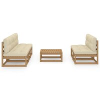 vidaXL 6-tlg. Garten-Lounge-Set mit Kissen Kiefer Massivholz