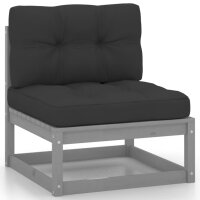 vidaXL 3-Sitzer-Gartensofa mit Kissen Kiefer Massivholz