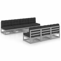 vidaXL 8-tlg. Garten-Lounge-Set mit Kissen Kiefer Massivholz