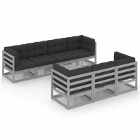 vidaXL 8-tlg. Garten-Lounge-Set mit Kissen Kiefer Massivholz