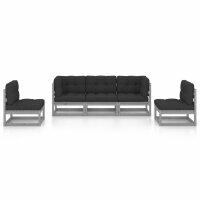 vidaXL 5-tlg. Garten-Lounge-Set mit Kissen Kiefer Massivholz