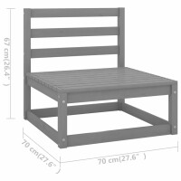 vidaXL 6-tlg. Garten-Lounge-Set mit Kissen Kiefer Massivholz