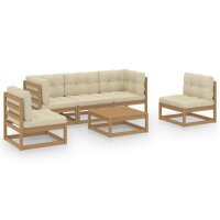 vidaXL 6-tlg. Garten-Lounge-Set mit Kissen Kiefer Massivholz