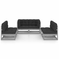 vidaXL 6-tlg. Garten-Lounge-Set mit Kissen Kiefer Massivholz