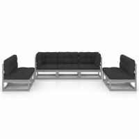 vidaXL 7-tlg. Garten-Lounge-Set mit Kissen Kiefer Massivholz