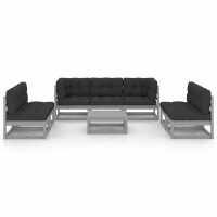 vidaXL 8-tlg. Garten-Lounge-Set mit Kissen Kiefer Massivholz