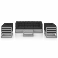 vidaXL 8-tlg. Garten-Lounge-Set mit Kissen Kiefer Massivholz