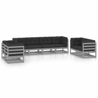 vidaXL 8-tlg. Garten-Lounge-Set mit Kissen Kiefer Massivholz