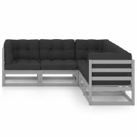 vidaXL 5-tlg. Garten-Lounge-Set mit Kissen Kiefer Massivholz