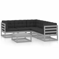 vidaXL 6-tlg. Garten-Lounge-Set mit Kissen Kiefer Massivholz