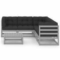 vidaXL 6-tlg. Garten-Lounge-Set mit Kissen Kiefer Massivholz