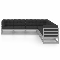 vidaXL 7-tlg. Garten-Lounge-Set mit Kissen Kiefer Massivholz