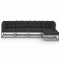 vidaXL 5-tlg. Garten-Lounge-Set mit Kissen Kiefer Massivholz