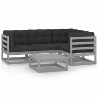 vidaXL 5-tlg. Garten-Lounge-Set mit Kissen Kiefer Massivholz