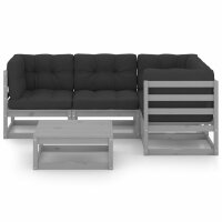 vidaXL 5-tlg. Garten-Lounge-Set mit Kissen Kiefer Massivholz