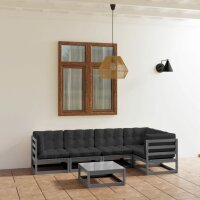 vidaXL 6-tlg. Garten-Lounge-Set mit Kissen Kiefer Massivholz